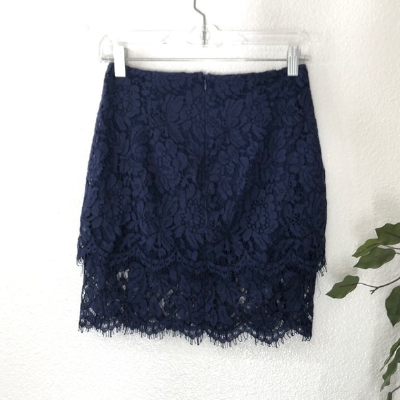 Lulus Layered Blue Lace Skirt - Picture 5 of 5